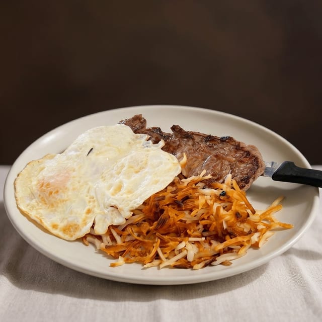 New York Steak & Eggs.